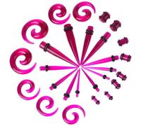 DIYEAH 54 Pièces Ponction de L'oreille, Bouchons D'oreilles pour Piercing en Acrylique Pourpre, Style Fashion Délicat, pour Femmes, Fêtes et Banquets