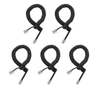 DIYEAH 5pièces Cordon Téléphonique Spiralé Câble de Remplacement pour Combiné Fixe Accessoire et Flexible pour Téléphone Fixe Bureau et Domicile