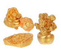 DIYEAH 5pièces Ornement Miniature Thème du Trésor Décoration pour Paysage De Trésor De Monnaie Chinoises Anciennes Et Ornements Forme De Corne Abondance