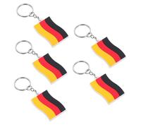 DIYEAH 5pièces Pendentif Allemagne Porte-clés Drapeau Allemand Bijoux Suspendus Pour Sac à Dos Légers Et Durables