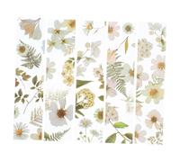 DIYEAH 5pièces Transparent Daisy Flower Bookmarks Floral Pet Bookmarks for Students Teachers and Reading Rewards Spring Plant Design