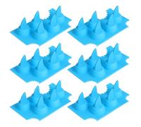 DIYEAH 6 pièces Bac à Glaçons Silicone Forme Requin Moule Original Aileron Amusant pour Boissons Réutilisable Flexible Alimentaire