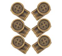 DIYEAH 6 Pièces Boutons Métalliques Ajustables Sans Couture pour Bretelles de Pantalon Clips de Remplacement pour Jeans et Chapeaux Accessoires Pratiques Antique