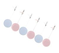 DIYEAH 6 Pièces Chiffon Rond de Nettoyage D’écran, Lunettes, Macaron | PP et Silicone, Lavable des Deux Côtés, Cordelette, pour Étudiants et Bureaux, à Emporter