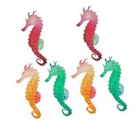 DIYEAH 6 pièces Décoration Aquarium Conception Silicone Lumineuse Ornement Flottant Vert Ambre Écarlate Électricité pour Aquarium Intérieur et Bureau