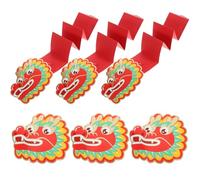 DIYEAH 6 Pièces Enveloppes Papier Rouges Créatives pour Nouvel An Chinois Dragon Pochettes Traditionnelles pour Chanceux Accessoires Festifs pour Célébrations