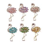 DIYEAH 6 Pièces Flamingo Diy Accessories Set For Clothes And Phone Case Decoration Crafting Materials For Fashion And Repairs
