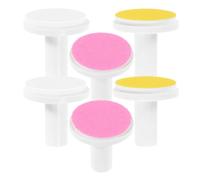 DIYEAH 6 Pièces Kit de Têtes de Meulage pour Ongles Bébé, Accessoires Universels en Plastique Abrasif, Design Polyvalent pour Limer Délicatement les Ongles en Toute Précision
