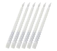DIYEAH 6 Pièces Lot de Bougies LED sans Flamme Torsadées Blanches Décor Élégante pour Table Éclairage Batterie sans Cire Mariage Salon Chambre Ambiance Sophistiquée