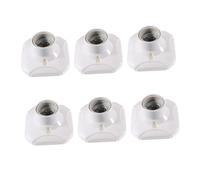DIYEAH 6 pièces Lot de Douilles Lampes Carrées Socle Plat à Vis pour Ampoules Support Luminaire pour Salon et Couloir