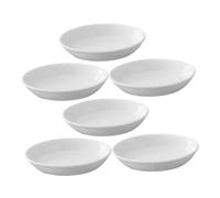 DIYEAH 6 pièces Plat Chauffe-Cire Rond Céramique Bol de Fusion pour Bougie et Huile Essentielle Accessoires Remplacement pour Lampe Parfumée Compatible Vaisselle et Facile à Nettoyer