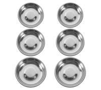 DIYEAH 6 pièces Set de Petits Plats à Sauce Acier Inoxydable Empilables Soucoupes Métalliques Polyvalentes pour Condiments pour Usage Domestique et Restauration