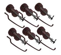 DIYEAH 6 Pièces Violon Miniature Décoratif Plastique Ornement Réaliste pour Décoration de Noël Accessoire Artisanal Élégant pour Arbre de Fête