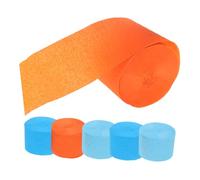 DIYEAH 6 Rouleaux Papier Crépon pour Décorations de Fête pour Mariages et Événements Patriotiques Bleu Bleu Orange