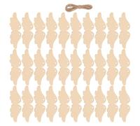DIYEAH 60 Ailes d'Ange en Bois Brut Non Peint 10 Pièces par Lot avec Cordelette Décorations DIY pour Noël Mariage et Anniversaires Ornements Suspendus Artisanaux pour Loisirs