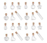DIYEAH 60 pièces Bouteilles en Verre Transparentes avec Bouchons en liège Assortis pour DIY flacons décoratifs et Cadeaux de vœux
