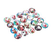 DIYEAH 60 Pièces Patch De Gemme Décorations Cabochons De Noël Pour La Fabrication De Bijoux Nativité Artisanat Autocollants Décoratifs Dehors Plateaux Boules Boutons De Noël Un Verre