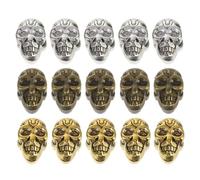 DIYEAH 60 Pièces Perles en Alliage en Forme de Crâne pour Bracelets Diy, Apparence Réaliste et Utilisation Pratique, pour Créations Artisanales Gothiques Couleur Aléatoire
