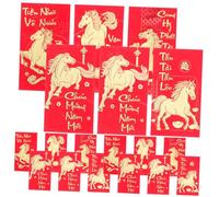 DIYEAH 60 Pièces Traditional Vietnamese Envelopes For Horse Year Lunar Year Authentic Lucky Money Packets For Spring Festival Family And Friends Celebration