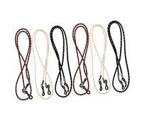 DIYEAH 6pcs Lanières de Lunettes en Cuir pour Hommes et Femmes, Cordons Élastiques Antidéformation, Support Classique pour Lunettes de Soleil, Maintien Sécurisé pour Âges