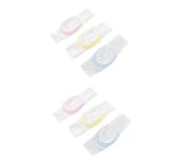 DIYEAH 6pièces Ceinture Fixation Réglable Pour Coton De Bleu Jaune Rose Et Réutilisables Pour Garçon Fille