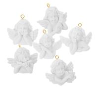 DIYEAH 6pièces Lot de Breloques Anges Résine Pendentifs Miniatures pour Bijoux Fait Main Breloques à Créer Soi-même