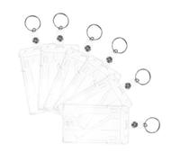 DIYEAH 6Pièces Porte-badge Id Transparent avec Couvercle de Carte et Anneau Porte-clé Support Multifonctionnel pour Cartes Identité Cartes de Crédit et Badges avec Design Pratique Pouce