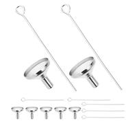 DIYEAH 7 Ensembles Kit de Fabrication Bijoux avec Mini Entonnoir en Acier Inoxydable Argenté, Accessoires Réutilisables pour Remplissage de Pendentifs et Urnes Funéraires Petites