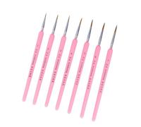 DIYEAH 7 pièces Set de Pinceaux de Détail Fins pour Peinture Professionnelle Poils de Loup pour Aquarelle et Gouache Léger pour Artistes Débutants et Confirmés
