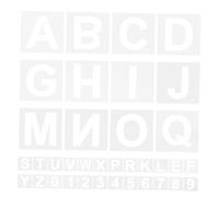 DIYEAH 72 Pièces Lot de Pochoirs Lettres et Chiffres Réutilisables Plastique Robuste Précision pour Peinture Spray pour Art DIY Scrapbooking et Signalisation
