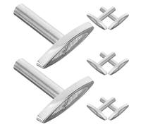 DIYEAH 8 Clés de Remontage Argentées 25 Mm pour Boîte à Musique DIY, Mécanisme Musical à Manivelle, Accessoires de Réparation et Pièces de Rechange pour Boîtes à Musique, Kit Complet