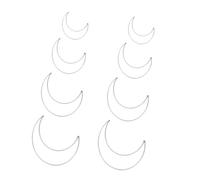 DIYEAH 8 pièces Anneaux Attrape-rêves Demi-lune Fer pour DIY Macramé Cercles Décoratifs pour Création et Décoration Murale