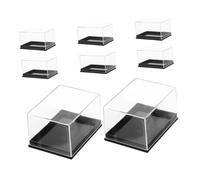 DIYEAH 8 pièces Boîte de Présentation Transparente pour Spécimens Minéraux Vitrine Claire Multifonction pour Collection de Coquillages et Pierres Précieuses Rangement sans Outil