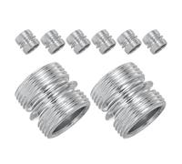 DIYEAH 8 Pièces Connecteur Métallique pour Étagère en Acier à Froid Argenté, Écrou de Fixation pour Support de Rack Filaire, Stabilité Renforcée pour Cuisines et Salles de Bains