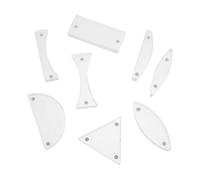 DIYEAH 8 Pièces Kit D'expérimentation Optique en Plastique, Prisme, Lentille Convexe et Concave, Manuel D'expérience, Portable, pour Étudiants et Enseignants, Démonstrations de Physique