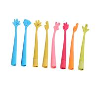 DIYEAH 8 Pièces Lot de Stylos à Bille Cartoon Couleurs Mélangées Stylo Silicone Flexible Papeterie Étudiante Créative pour Écriture Amusante