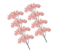DIYEAH 8 pièces Miniature Cherry Blossom Trees for Landscape Decor Realistic Artificial Model Trees for Desk Decoration and Table Dioramas