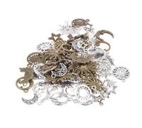 DIYEAH 80 Pièces Breloques en Alliage Collier à Breloques Étoiles Lune Soleil Comète, Petites et Légères, Diy, pour Pendentifs et Colliers