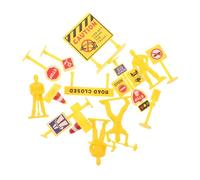 DIYEAH 84 pièces Miniature Barrières de Chantier Plastique Signaux Routiers et Cônes Miniatures pour Décoration Gâteau Anniversaire et Dioramas Éducatifs
