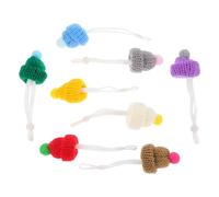 DIYEAH 8pcs Chapeaux en Laine pour Hamsters et Rats, Accessoires Adorables et Confortables pour Animaux de Compagnie, Lavables et Légers pour Fêtes et Jours Froids Style Style Aléatoire