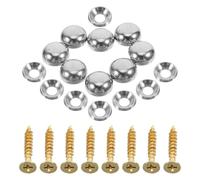 DIYEAH 8pcs Vis Décoratives de Fixation Murale en Métal Argenté, Capuchons Incurvés Élégants pour Amélioration Esthétique, Vis Taraudeuses 13mm Adaptées à Luminaires