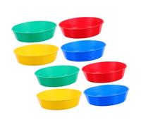 DIYEAH 8pièces Plastic Paint Pallets Lightweight Pigment Mixing Plates for Watercolor Artists Trays