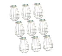 DIYEAH 9 Pièces Protection de Lampe Vintage pour Ampoules Garde Lampe de Style Industriel Protection Maille Sécurisée pour Éclairage Suspendu et Décoration Maison