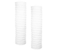 DIYEAH Abat-jour de Lampadaire Design Simple et Élégant 2 Pièces en Papier Blanc Décoratif et Facile à Nettoyer pour Chambres et Hôtels