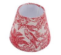 DIYEAH Abat-jour de Lampe de Table Cylindrique Brodé Rouge 23 Cm E14/e27 Ce Décoration Intérieure Salon Bureau Style Aléatoire