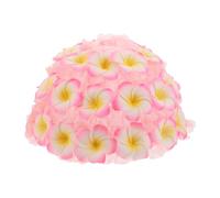 DIYEAH Abat-jour en tissu à motif fleur de frangipanier - Cache-lampe décoratif style hawaïen pour douille E27 - Abat-jour souple en forme de fleur 3D pour lampe de chevet ou lampadaire