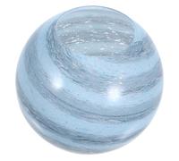 DIYEAH Abat-jour en Verre Bullé Bleu Noir Ø 120 Mm pour Lampe de Table Suspendre, Abat-jour de Remplacement Décoratif, Cache Ampoule Compatible Lampes de Plafond