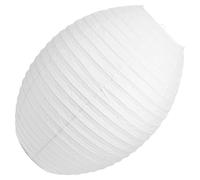 DIYEAH Abat-Jour Ovale Pliable en Papier de Riz Blanc Abat-Jour Suspendu Léger pour Lampe de Chambre Décoration Fête Anniversaire Lanterne en Papier Écologique et Portable Style