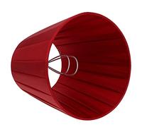 DIYEAH Abat-jour Simple à Pince En Tissu Cache-lampe Rouge Profond, Accessoire Éclairage Polyvalent Pour Lampe De Bureau, Applique Et Lampadaire, Montage Facile, Lot
