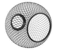 DIYEAH Abat-jour Suspendu Boule en Fer Noir, Structure Grillagée Décorative